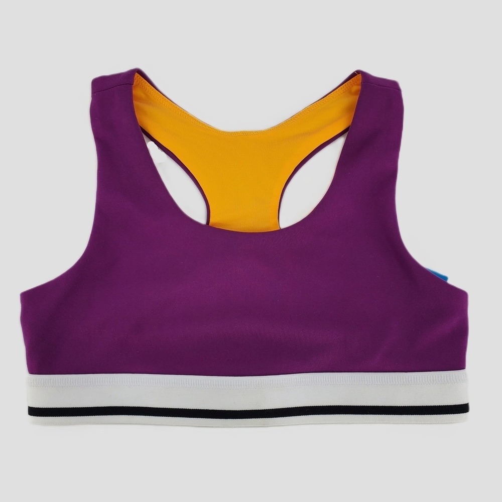 DSG Girls Size Small Momentum Sports Bra Novelty Violet Purple Racerback UV 50+